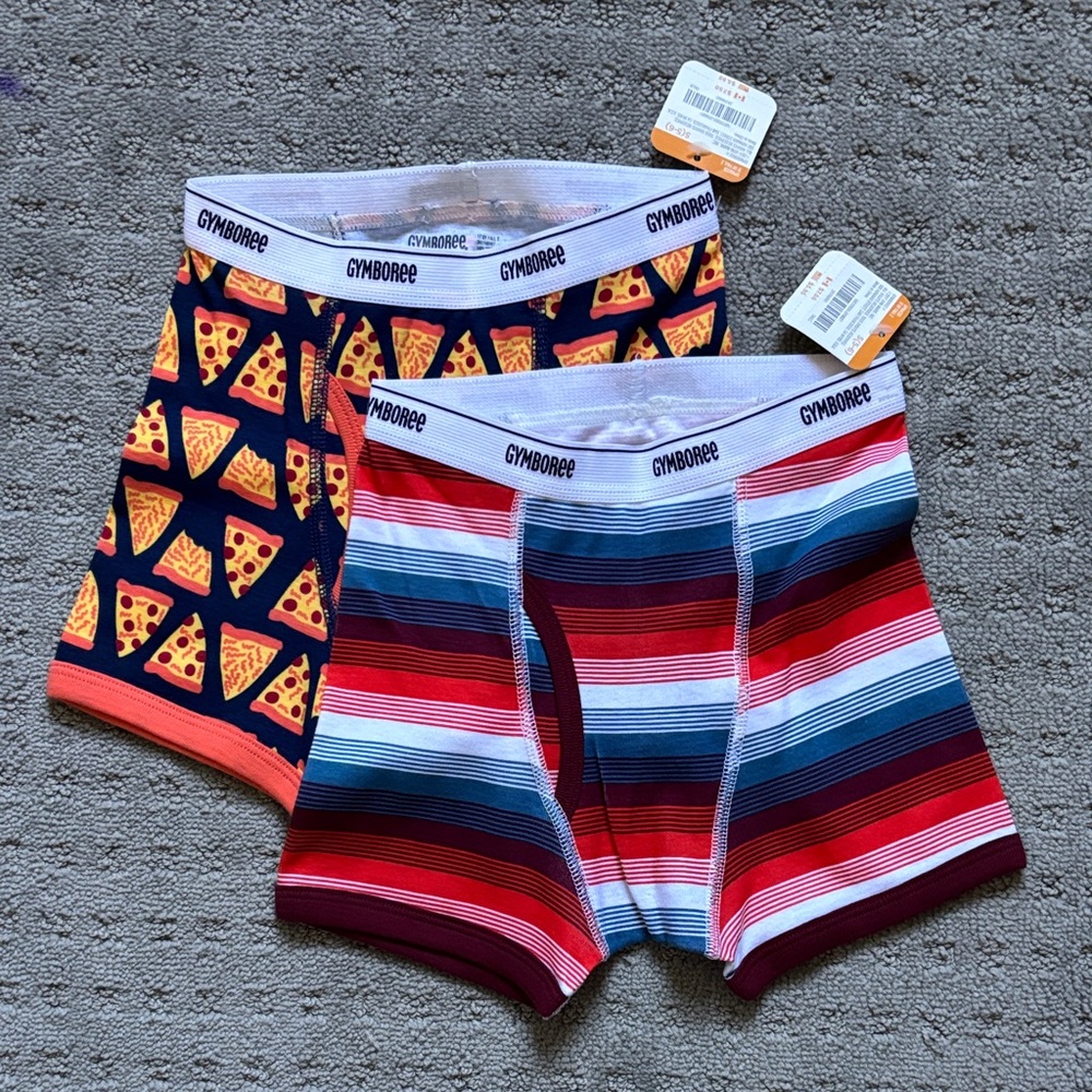 Gymboree Kids' Boxer Briefs - Pizza Print and Stripes